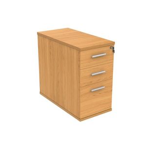 Astin 3 Drawer Desk High Pedestal Lockable 404x800x730mm Norwegian Beech KF77718