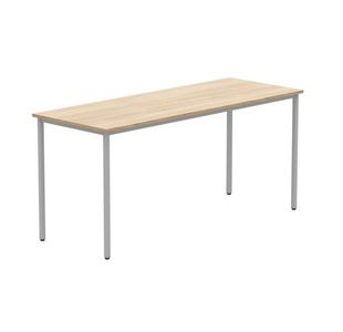Astin Rectangular Multipurpose Table 1660x600x730mm Canadian Oak/Silver KF77737