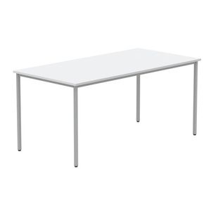 Astin Rectangular Multipurpose Table 1600x800x730mm Arctic White/Silver KF77743