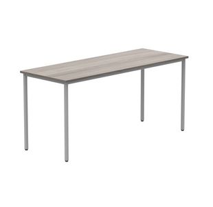Astin Rectangular Multipurpose Table 1600x600x730mm Alaskan Grey Oak/Silver KF77745