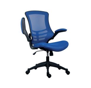 Jemini Jaya Mesh Back Chair with Folding Arms 680x670x1070mm Blue KF77785