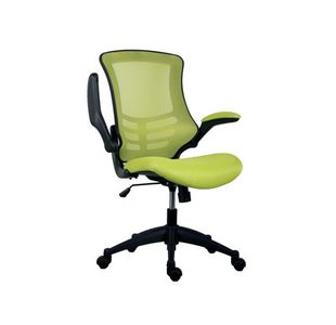 Jemini Jaya Mesh Back Chair with Folding Arms 680x670x1070mm Green KF77786