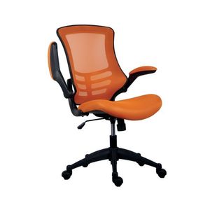 Jemini Jaya Mesh Back Chair with Folding Arms 680x670x1070mm Orange KF77787