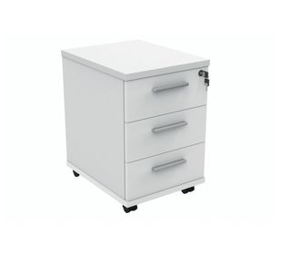 Polaris 3 Drawer Mobile Under Desk Pedestal 404x500x595mm Arctic White KF77887