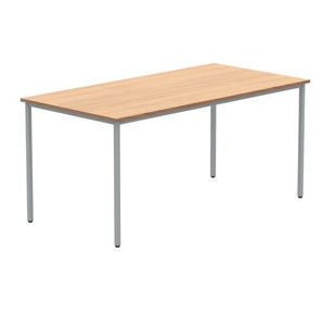 Polaris Rectangular Multipurpose Table 1600x800x730mm Norwegian Beech/Silver KF77893