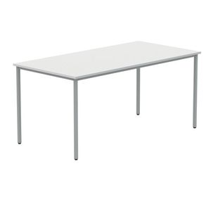Polaris Rectangular Multipurpose Table 1600x800x730mm Arctic White/Silver KF77901