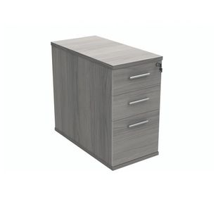 Polaris 3 Drawer Desk High Pedestal 404x800x730mm Alaskan Grey Oak KF78024