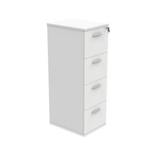 Polaris 4 Drawer Filing Cabinet 460x600x1358mm Arctic White KF78107