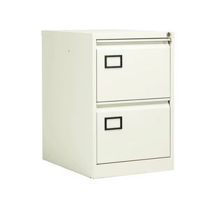 Jemini 2 Drawer Filing Cabinet Lockable 470x622x711mm White KF78706