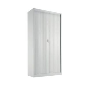 Talos Side Opening Tambour Unit 1000x450x1950mm White KF78761