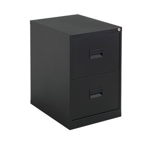 Talos 2 Drawer Filing Cabinet 465x620x700mm Black KF78762