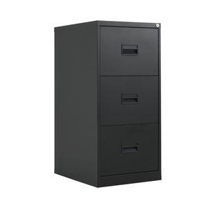 Talos 3 Drawer Filing Cabinet 465x620x1000mm Black KF78766