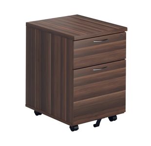 Jemini 2 Drawer Mobile Pedestal 404x500x595mm Walnut KF78942