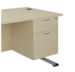 Jemini 2 Drawer Fixed Pedestal 404x500x495mm Maple KF79863