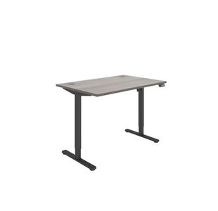 Astin Economy Single Motor Sit/Stand Desk 1200x800x705-1220mm Alaskan Grey Oak/Black KF800005