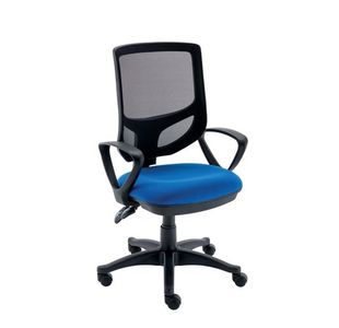 Astin Nesta Mesh Back Operator Chair Royal Blue with Fixed Arms 590x900x1050mm Charcoal KF800027
