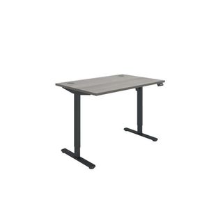 Polaris Single Motor Sit/Stand Desk 1200x800 Grey Oak/Black KF800081