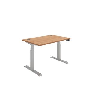 Polaris Dual Motor Sit/Stand Desk 1200x800 Beech/Silver KF800098