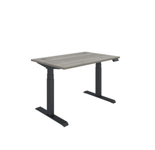 Polaris Dual Motor Sit/Stand Desk 1200x800 Grey Oak/Black KF800100