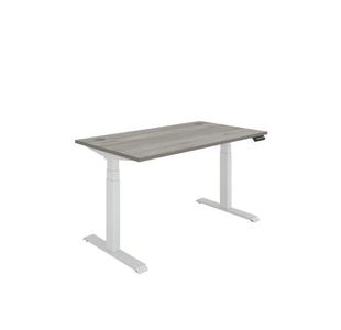 Polaris Dual Motor Sit/Stand Desk 1400x800 Grey Oak/White KF800115