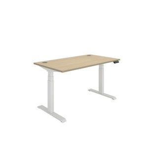 Polaris Dual Motor Sit/Stand Desk 1400x800 Oak/White KF800118