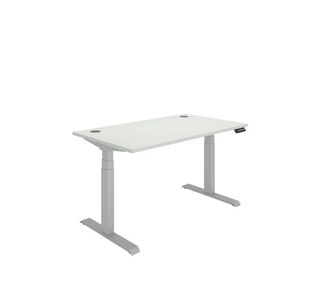 Polaris Dual Motor Sit/Stand Desk 1400x800 White/Silver KF800120