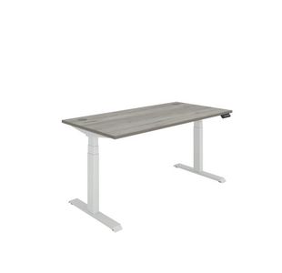 Polaris Dual Motor Sit/Stand Desk 1600x800 Grey Oak/White KF800127