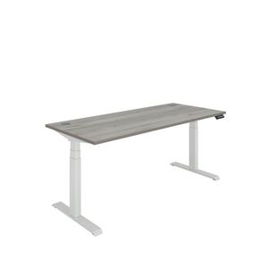 Polaris Dual Motor Sit/Stand Desk 1800x800 Grey Oak/White KF800139