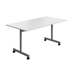Serrion Tilting Rectangular Table 1600x800x730mm White/Silver KF800292