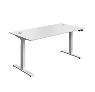 Serrion Dual Motor Sit/Stand Desk 1600x800x630-1290mm White/White KF800346