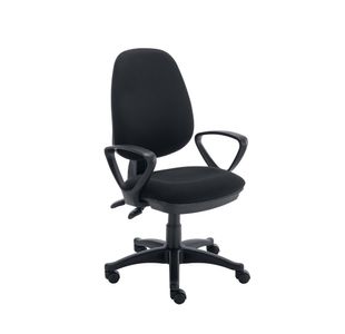 Two Lever Sheaf Operator Chair Black with Fixed Arms KF800371