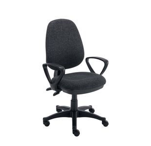 Two Lever Sheaf Operator Chair Charcoal with Fixed Arms KF800373