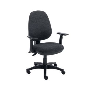 Two Lever Sheaf Operator Chair Charcoal with Adjustable Arms KF800374