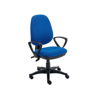 Two Lever Sheaf Operator Chair Royal Blue with Fixed Arms KF800375