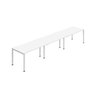 Jemini Three Person Bench Desk 1600x800mm White (Set of 3) KF800432