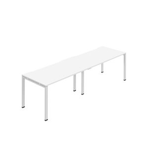 Jemini Two Person Bench Desk 1200x800mm White (Set of 2) KF800448