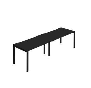 Jemini Two Person Bench Desk 1600x800mm Black (Set of 2) KF800468