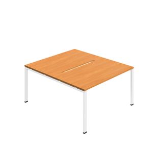 Jemini Two Person Back-to-Back Bench Desk 1200x800mm Beech/White KF800584