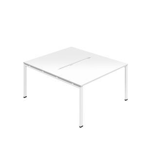 Jemini Two Person Back-to-Back Bench Desk 1200x800mm White KF800598