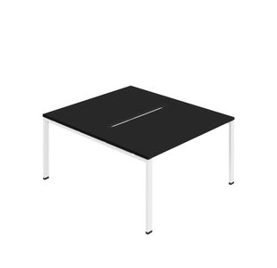 Jemini Two Person Back-to-Back Bench Desk 1600x800mm Black/White KF800622
