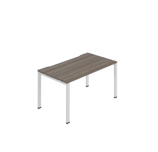 Jemini One Person Bench Desk 1200x800mm Grey Oak/White KF800640