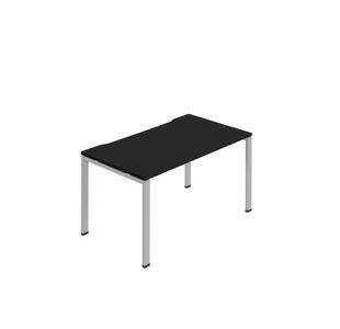 Jemini One Person Bench Desk 1400x800mm Black/Silver KF800652