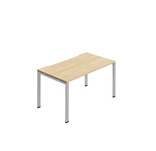 Jemini One Person Bench Desk 1400x800mm Nova Oak/Silver KF800659