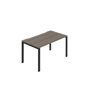 Jemini One Person Bench Desk 1600x800mm Grey Oak/Black KF800671