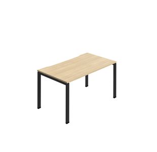 Jemini One Person Bench Desk 1600x800mm Nova Oak/Black KF800674
