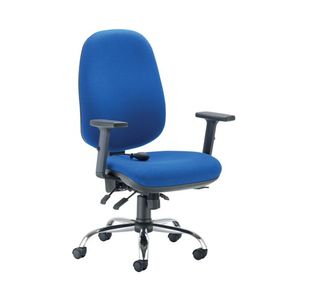First Arista Aire High Back Ergonomic Operator Chair 675x580x1035-1230mm Blue KF80327