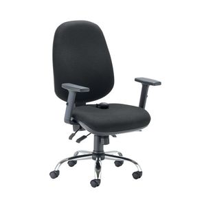 First Arista Aire High Back Ergonomic Operator Chair 675x580x1035-1230mm Black KF80331