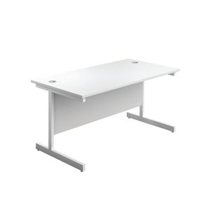 First Rectangular Cantilever Desk 1200x800x730mm White/White KF803362