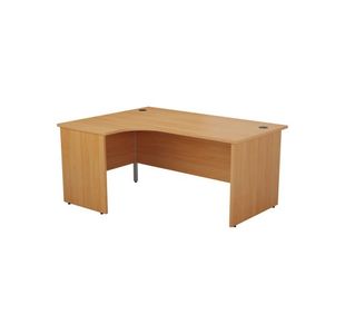 Jemini Radial Left Hand Panel End Desk 1600x1200x730mm Beech KF805007