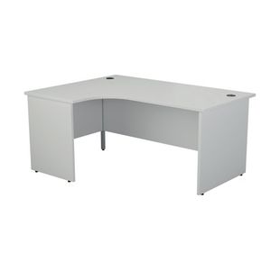 Jemini Radial Left Hand Panel End Desk 1600x1200x730mm White KF805038
